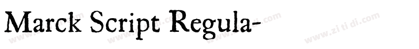 Marck Script Regula字体转换